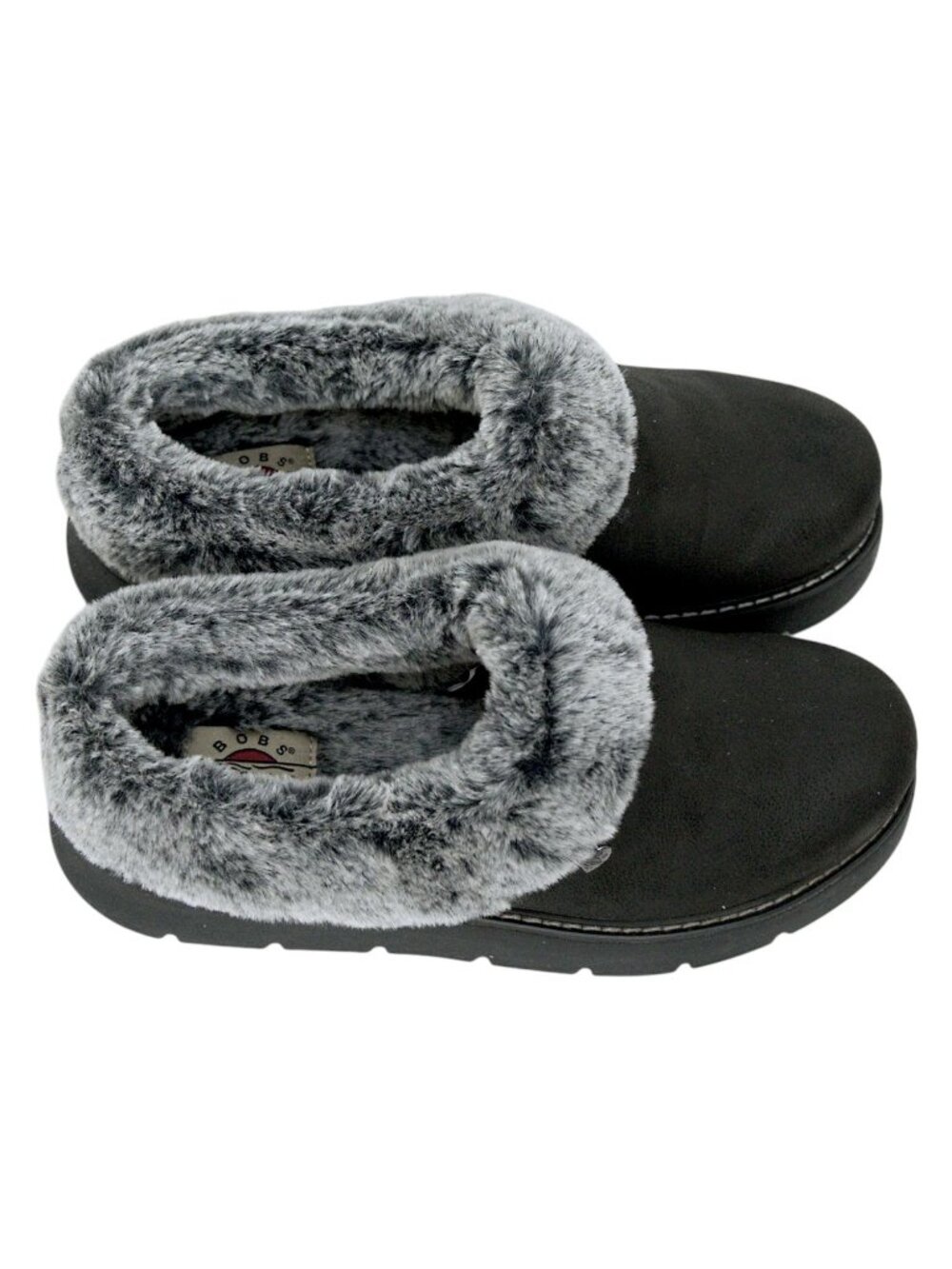 BOBS Skechers Keepsakes Lite Slipper Clog  Size 9 Womens Faux Fur Black Shoes - Picture 6 of 12